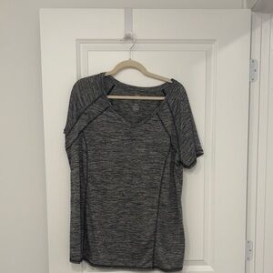 Livi Active Charcoal Heather V-Neck Tee